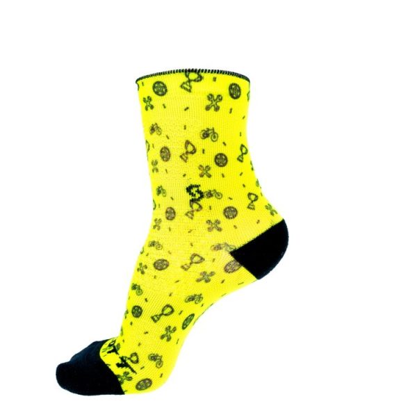 Sock Jr Crew sulphur yellow